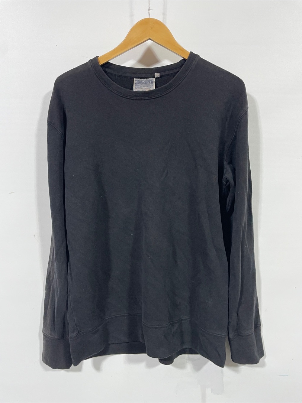 Jungmaven hemp blend Black Crewneck Sweatshirt